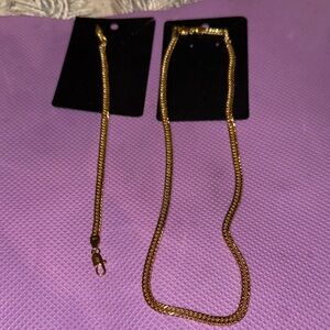 Gold-Tone Women's Chain Necklace and Bracelet Set
laminated gold (oro laminado)